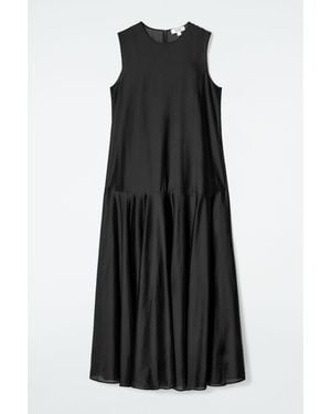 COS Sheer Maxi Dress - Black