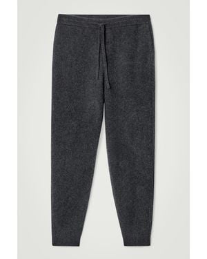 COS Boiled-cashmere Tapered JOGGERS - Grey