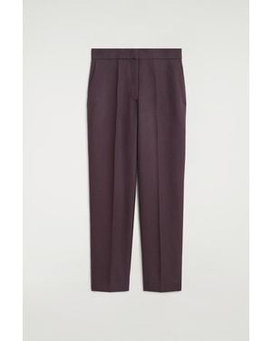 COS Tailored Wool Straight-Leg Pants - Purple