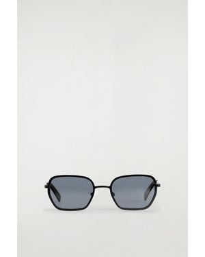 COS Wire-Frame Rectangle Sunglasses - Black