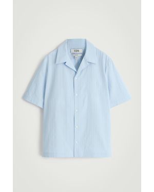 COS Camp-Collar Shirt - Blue