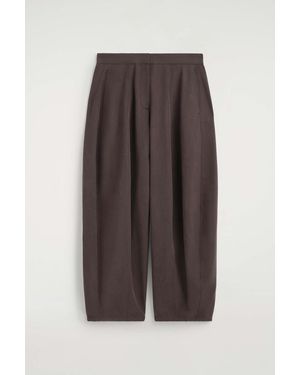 COS Hose Mit Weitem Bein Und Einsteller Am Saum - Braun