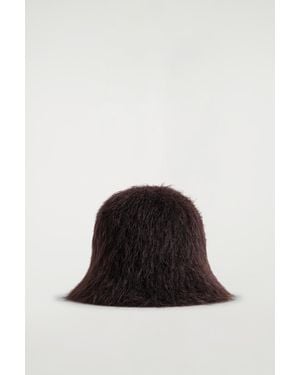 COS Mohair Bucket Hat - Black