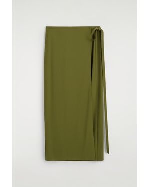 COS Sarong Wrap Skirt - Green