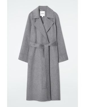 COS Belted Double-faced Wool Coat - Grey