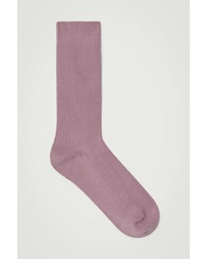 COS Gerippte Socken - Blau