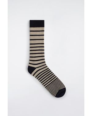 COS Striped Wool Socks - White