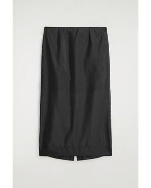 COS Sheer Column Skirt - Black