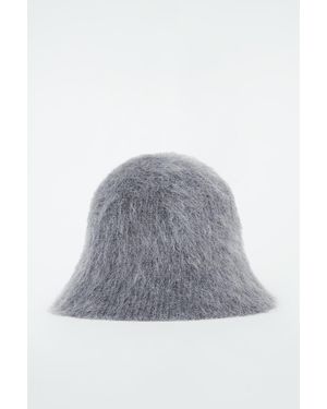 COS Mohair Bucket Hat - Grey