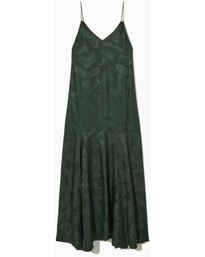 cos botanical print silk dress COS Botanical-print Silk Dress in Natural