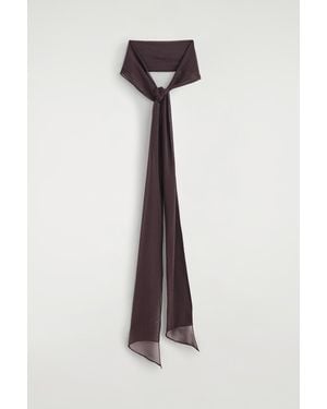 COS Foulard En Soie Diaphane - Blanc