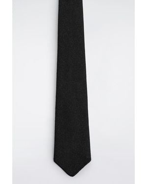 COS Sparkly Knit Merino Wool Tie - Black
