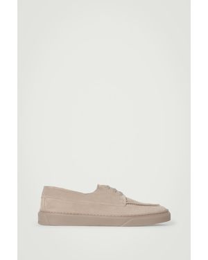 COS Suede Trainer Boat Shoes - Natural