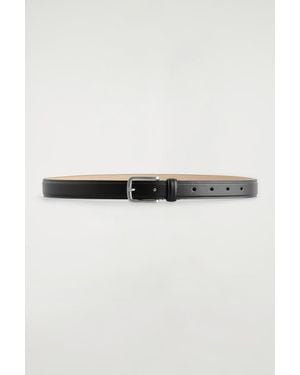 COS Embossed Leather Belt - Black
