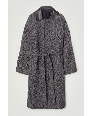 COS The Herringbone Coat - Gray