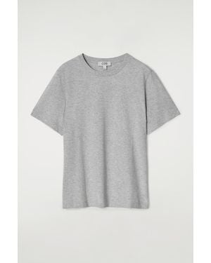 COS Crew-Neck Cotton T-Shirt - Grey