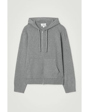 COS Knitted Zip-up Hoodie - Gray
