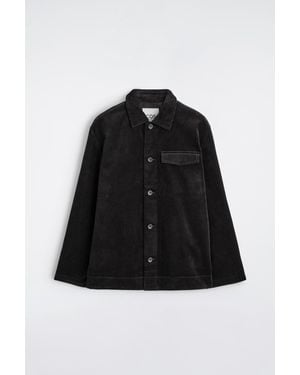 COS Cotton-Corduroy Overshirt - Black
