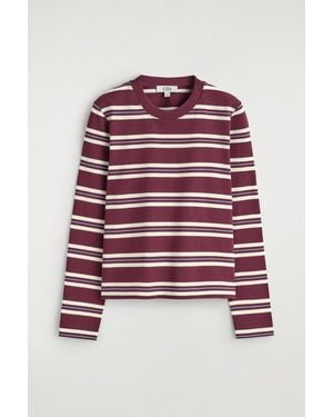 COS Clean Cut Long-Sleeved T-Shirt - Red
