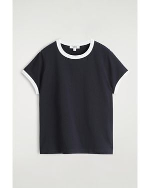 COS Shrunken Ringer T-Shirt - Black