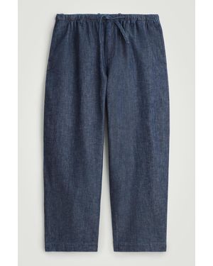 COS Barrel-Leg Denim Trousers - Blue