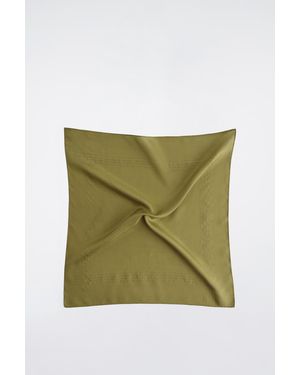 COS Silk Handkerchief Scarf - Green