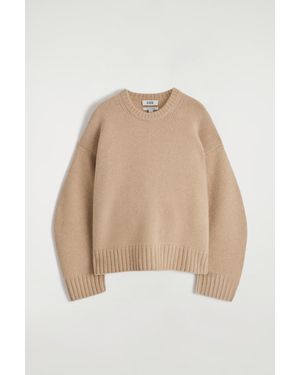 COS Chunky Pure Cashmere Crew-Neck Sweater - Natural