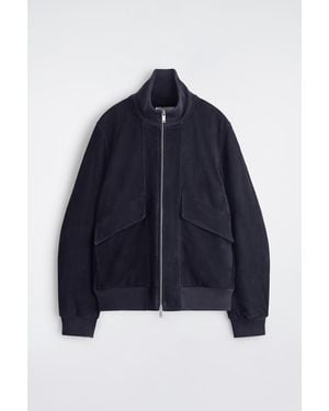 COS Suede Flight Jacket - Blue