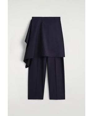 COS Wool Skirt Pants - Blue