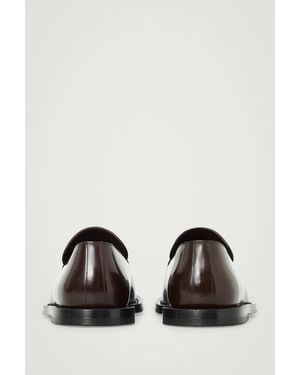 COS The Leather Loafers - Black