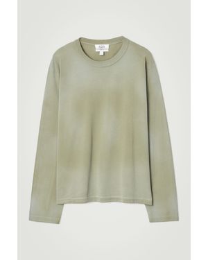 COS Boxy Heavyweight Long-sleeved T-shirt - Green