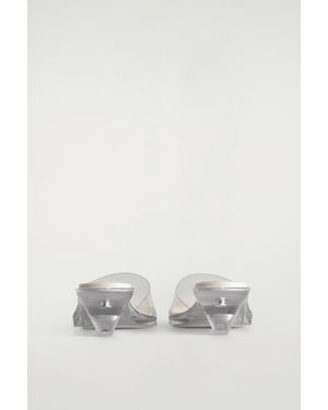 COS Perspex Kitten-Heel Mules - White