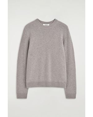 COS Cashmere Crew-Neck Jumper - Grey