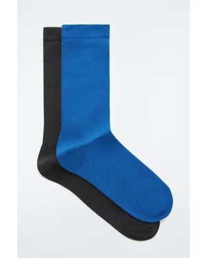 COS 2-pack Cotton Socks - Blue