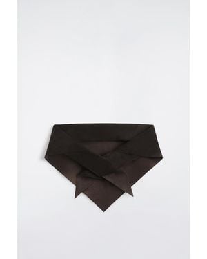 COS Suede Triangle Scarf - Black
