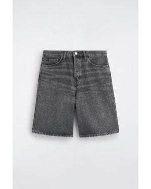 COS Rider Relaxed-Fit Denim Shorts - Grey