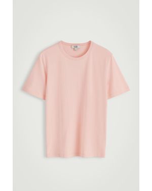COS Brushed-Cotton T-Shirt - Pink
