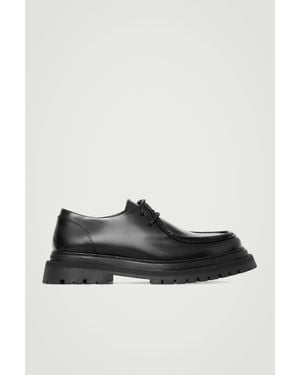 COS Chunky Leather Derby Shoes - Black