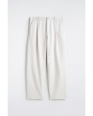 COS Pleated Wide-leg Denim Pants - White