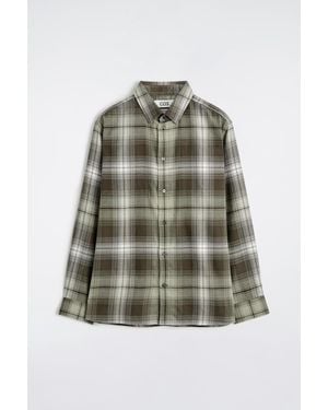 COS Checked Pima Cotton Shirt - Green