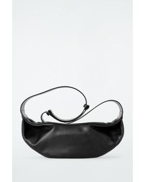 COS Swing Crossbody Bag - Leather - Black