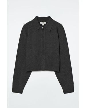 COS Double-faced Knitted Jacket - Black