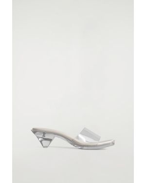 COS Perspex Kitten-Heel Mules - White
