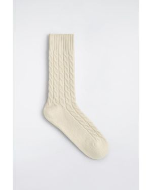 COS Cable-Knit Wool Socks - White