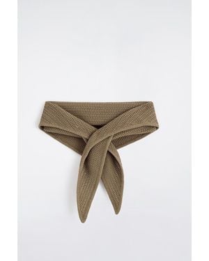 COS Open-Knit Neck Scarf - Natural
