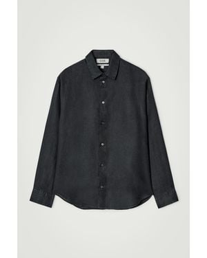 COS Relaxed Linen Shirt - Black