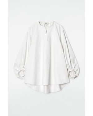 COS Balloon-Sleeve Blouse - White
