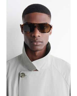 COS Rechteckige Pilotensonnenbrille - Grau