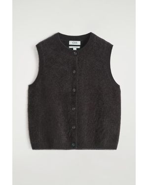 COS Brushed-Cashmere Vest - Black