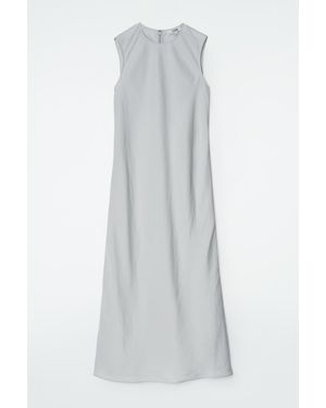 COS Bias-Cut Linen-Blend Midi Dress - White